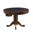 thumbnail image 2 of Round Flipped Wooden Game Table with Pedestal Base, Brown, 2 of 4