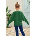 thumbnail image 4 of Girl's Oversized Crewneck  Long Sleeve Fall Sweaters Kids BatwingSlouchy Chunky Pullover Jumper  5-14 Years, 4 of 4