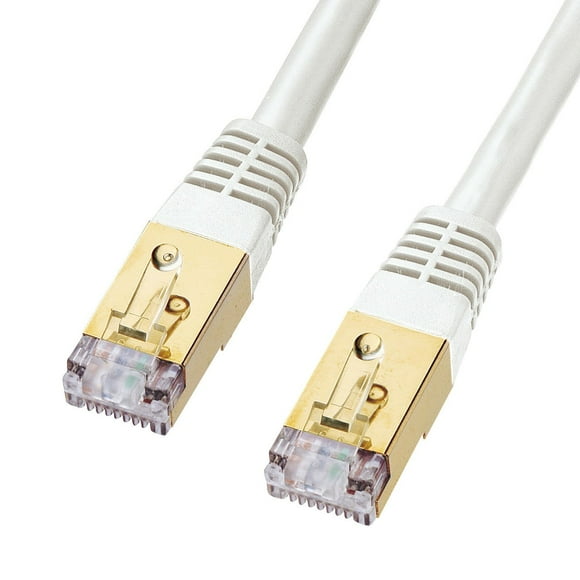 Sanwa Supply Câble CAT7LAN (10m) 10Gbps/600MHz RJ45 Blanc KB-T7-10WN