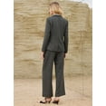 thumbnail image 5 of DARING DIVA Women's Houndstooth Plaid Blazer Business Suit Jacket S Black Grey, 5 of 6