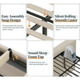 thumbnail image 3 of Walsunny Full Size Bed Frame with 4 Storage Drawee, Platform Bed with Upholstered Modern Geometric Lines Headboard, Solid Wood Slats Support, 3 of 9