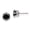 Black, variant on Stainless Steel Polished 3mm Black Round CZ Stud Post Earrings
