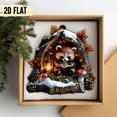 thumbnail image 7 of Christmas Animal Hanging Ornament, Acrylic Reading Book Raccoon Christmas Ornaments 2025, Cute Raccoon in Snowy Tree Stump Ornament, Forest Animals Hanging Decoration Gift for Animal Lovers, 7 of 7