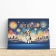 thumbnail image 3 of Happy New Year with Beagle Fireworks Holiday Xmas Winter 2025 Horizontal Matte Canvas Poster Beagles Dog Lover Gifts Idea Wall Art Home Decor - 00025, 3 of 5