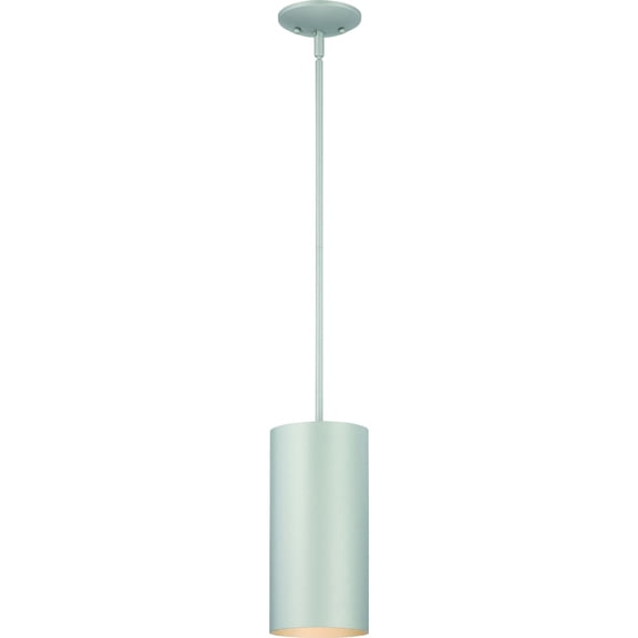 Volume Lighting  1-Light Silver Gray Aluminum LED Cylinder Pendant