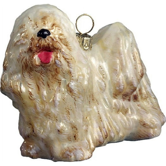 Komondor Polish Blown Glass Christmas Ornament Dog Decoration Made in Poland