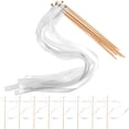 thumbnail image 1 of 30pcs Wedding Party Ribbon Sticks Wand Streamer Lightweight Fairy Ribbon Sticks With Bells, 1 of 9