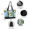 thumbnail image 2 of FORMRS Canvas Laptop Tote Bag for Women with 15.6" Computer Compartments Shoulder Handbag, Cartoon Plaid Lemon, 2 of 7