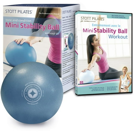 STOTT PILATES Mini Stability Ball (7.5 inch / 19 cm) and DVD Kit (Fitness +