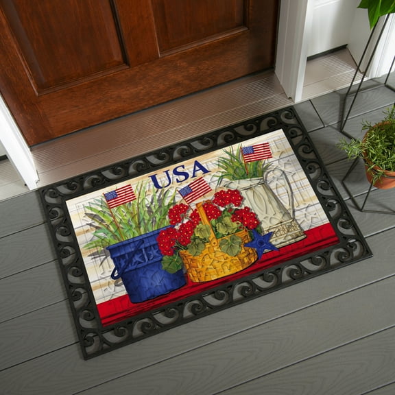 Evergreen Floor Mat Garden USA Embossed Floor Mat, 30'' x 18'' inches