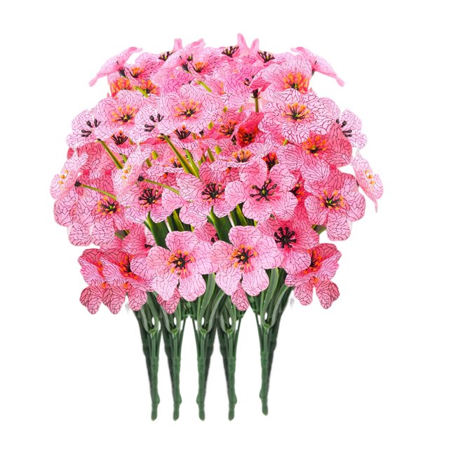 CSChome Artificial Flower Simulated Flower Non Fading Easy Care Realistic 5 Head Artificial Johnnyjumpup for Wedding and Home Decor