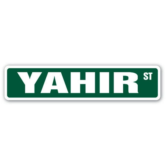 YAHIR Street Sign Childrens Name Room Sign | Indoor/Outdoor | 36" Wide