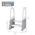 thumbnail image 6 of Strundght Anti-Slip Toilet Stool with Handrail, Plastic White+Grey, 6 of 9