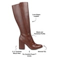 thumbnail image 2 of Brinley Co. Womens Tru Comfort Foam™ Wide Calf Covered Block Heel Boot, 2 of 7