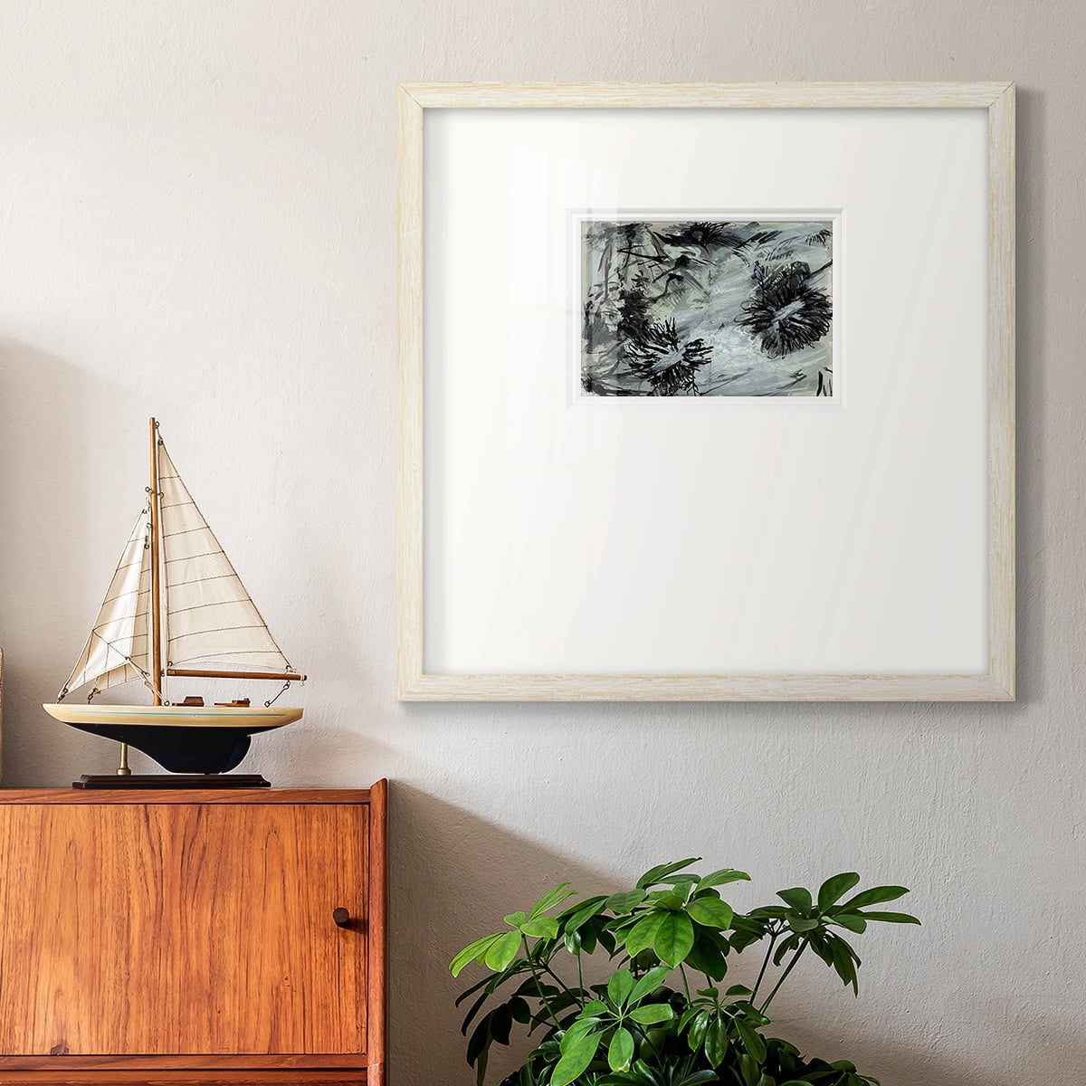 Black & White Chinois IPremium Framed Print