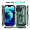 thumbnail image 2 of SaniMore Tri-layer Case for iPhone 14 Pro Max 6.7" 2022, 360° Rotating Holder/Kickstand Rugged PC Back + TPU Bumper Magnetic Car Mount Anti-fingerprint Anti-fall Heavy Duty Protective Case, Darkgreen, 2 of 7