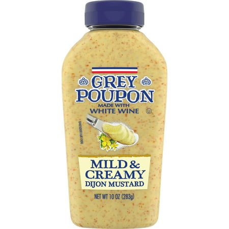 (2 Pack) Grey Poupon Dijon Mild & Creamy Mustard, 10 oz Squeeze
