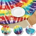 thumbnail image 4 of Colorful Tie Dye Pattern Round Fitted Tablecloth with Elastic Edge,Dining Table Cover Waterproof,Outdoor Round Tablecloth for Camping,Dining,Indoor and Outdoor, 4 of 7
