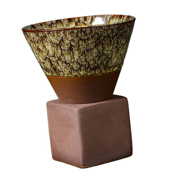 Taza de café de cerámica, taza de té de cerámica rugosa sin asas, taza de té de cerámica Retro creativa para oficina, Hotel, restaurante, té Matcha, Sunnimix Taza de ceramica