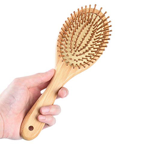 PRETTY SEE Wooden Hair Brush with Air Cushion Combs for Scalp Massage  Anti-static, No Hair Tangle 