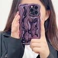 thumbnail image 2 of Case for iPhone Xs Max,3D Electroplate Meteorite Bubble Glitter Curly Wave Frame Lovely Girly Woman Wave Shape Shockproof Soft Protection Phone Case for iPhone Xs Max,6.5 inch 2018 (Purple), 2 of 17