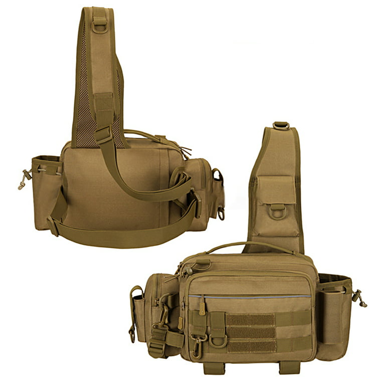 UDIYO Multiple Compartments Large Capacity Adjustable Shoulder Strap  Fishing Bag Multifunctional Single Shoulder Crossbody Bag Outdoor Suppliers  