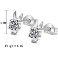 thumbnail image 2 of KATGI Fashion Cute Bunny Clear Austrian Crystal Stud Earrings, 2 of 2