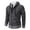 Gray, variant on JTieacloth Mens Knitted Sweaters Men Casual Loose And Versatile Hooded Sweater European And Round Neck Zippered Cardigan Long Sleeved Knit Sweater(Blue)
