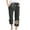 Black, variant on Lopecy-Sta Women's Casual Pants Gift for Women Women Linen Trousers Drawstring Leggings for Women Ladies Capri Pants with Pockets Print Elastic Waist Summer Trousers