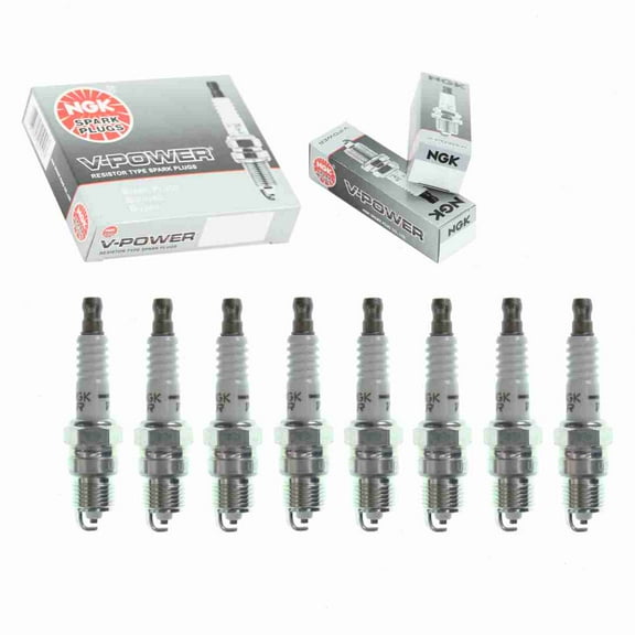 8 pc NGK V-Power Spark Plugs compatible with Chevrolet C1500 Suburban 5.7L V8 1992-1995
