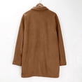 thumbnail image 4 of Men's Western Cowboy Suede Jacket Vintage Plush Collar Faux Leather Winter Warm Overcoat with 4 Pockets, 4 of 7