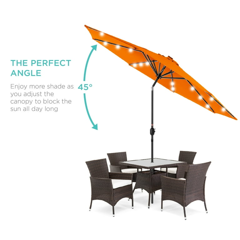 best choice products 10ft solar led patio umbrella instructions Best Choice Products 10ft Solar LED Lighted Patio Umbrella w/ Tilt Adjustment, UV-Resistant Fabric