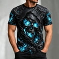 thumbnail image 2 of CONFREE Halloween Mens Short Sleeve Tshirts Crew Neck Skeleton Graphic Lightweight Hallowmas T-Shirts for Men, 2 of 5