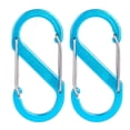 thumbnail image 4 of LJNYFDC Camping Gear Accessory 2Pcs Colored Carabiner Zipper Lock Clips Strong Load bearing Portable Camping Keyring S shaped Carabiners, 4 of 7