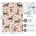 thumbnail image 3 of 2 Pcs Funny Kitchen Towels,Schnauzer Dog and Flower Floral Microfiber Dish Towels,Kitchen Tea Towels,Kitchen Towel Set (18" X 26"), 3 of 3