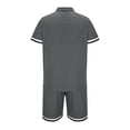 thumbnail image 4 of TIMIFIS Ensembles Courts pour Hommes 2 Pcs Tenues Mode Été Survêtements Ensemble Décontracté Manches Courtes Col Rabattu Ensemblefall, 4 of 5