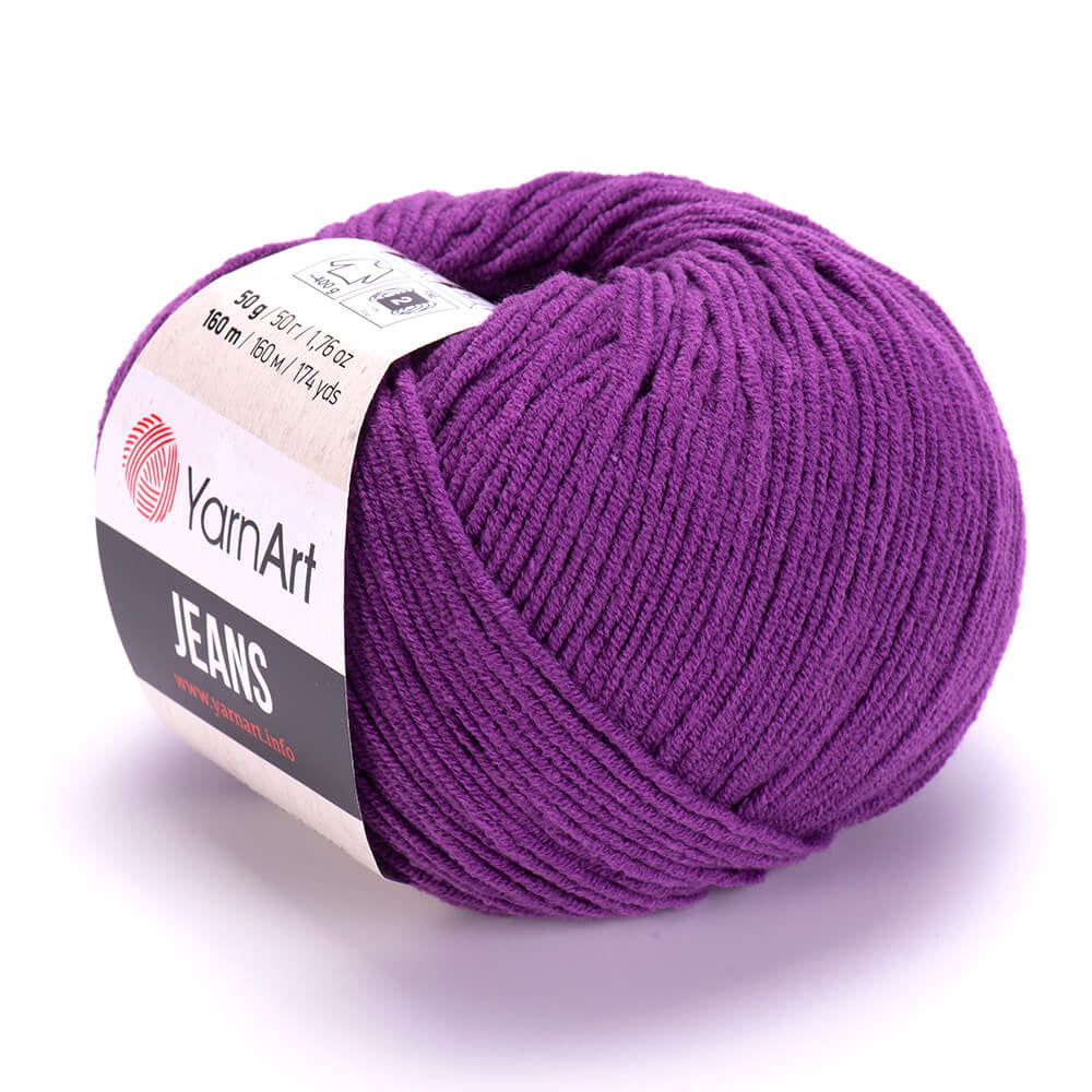 4 Skein YarnArt Jeans / 55% Cotton - 45% PAC / Weight 4 x 1.76 Oz = 7.04 Oz  total (4 x 50 g = 200 g) / Length 4 x 174 yds = 696 yds total (4 x 160 m =  640 m) / Sport – Fine (2) / color 28 / 4 Pack 