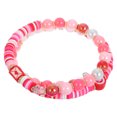 thumbnail image 5 of WORGEOUS  Valentines Day Accessories Jewelry Lover Heart Beaded Bracelet Pink, 5 of 8