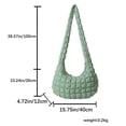 thumbnail image 4 of Bolso de embrague acolchado Hobo Bolso de mensajero acolchado con cremallera suave y hinchada ligera para mujer, 4 of 8