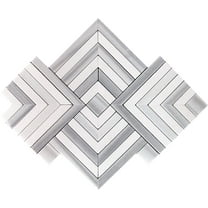 5 pack Gray 10-in x 10-in Polished Marble Floor and Wall Tile (3.47 sq ft/case)
