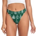 thumbnail image 1 of Balery Christmas Trees Tangas de Algodón para Mujer con Estampado – Ropa Interior Sexy, Transpirable, G-string-3X-Large, 1 of 1
