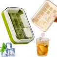 thumbnail image 1 of Hot Sale!Ice Cube Moldice Cube Tray with Lid and Container Pack of 15 Ice Cubes Ice Cube Tray Ice Cube Tray for Freezer with Container Tea and Coffee Bar Accessories(Green), 1 of 9