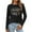 Black, variant on Fiaer Christmas T Shirts for Women Cute Graphic Merry Xmas Tshirts Plus Size Long Sleeve Loose Fit Casual Crew Neck Trendy Comfort Tops White XL