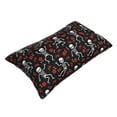 thumbnail image 3 of Disketp Pillow Covers Skeleton With Roses Pattern Throw Pillow Case Cushion Covers,Cushion For Bedroom,Couch,Home-16"X24", 3 of 8