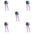 thumbnail image 2 of Pack de 2 calcetines a rayas Qarigey talla grande hasta el muslo transpirabilidad únicos cómodos cálidos rosa blanco, 2 of 6