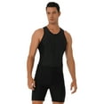 thumbnail image 2 of Nyeemya Men's Zip Up Racer Back Unitard Swimming Wetsuit Sleeveless Drifting Surfing Kayaking Rowing Black L, 2 of 7