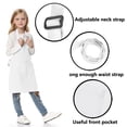 thumbnail image 3 of TOPTIE Kids Aprons with Pocket & Adjustable Strap, Child Chef Bib Apron for Kitchen Cooking Baking Painting-White-XXL, 3 of 8