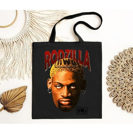 vintage 90 s Rodzilla Dennis Rodman N.W.O Tote Bag  Rodzilla Bag-TH4675