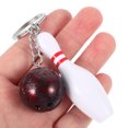 thumbnail image 2 of 4 Pcs Bowling Keychain Rings Sports Match Souvenirs Keychains Adorable Team Gifts Decors Mini, 2 of 6