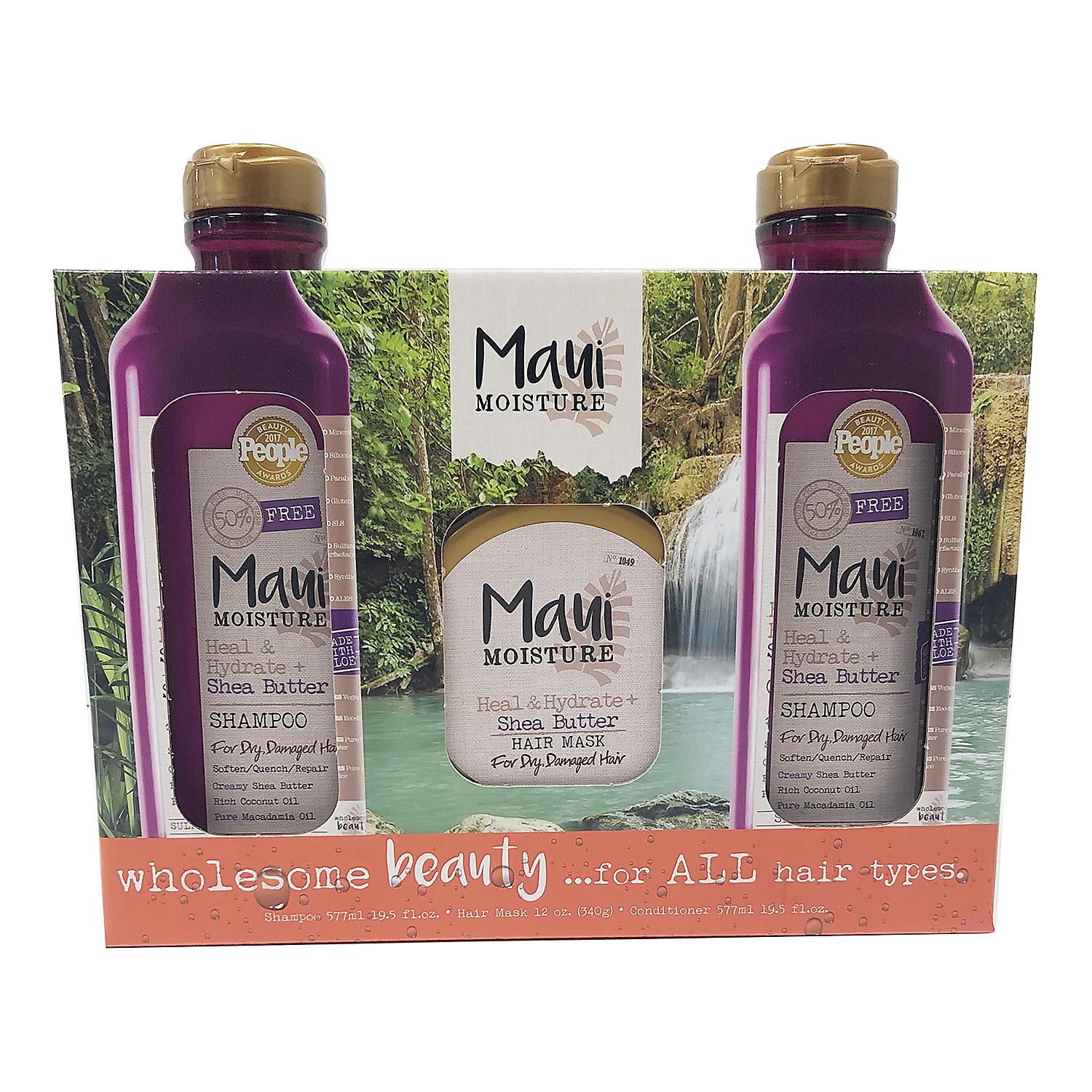 Maui Moisture Heal & Hydrate Triple Pack with Shampoo, Conditioner and